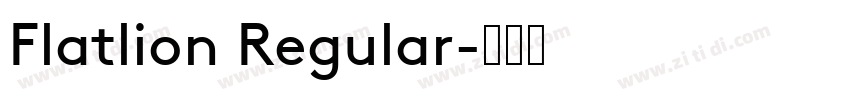 Flatlion Regular字体转换